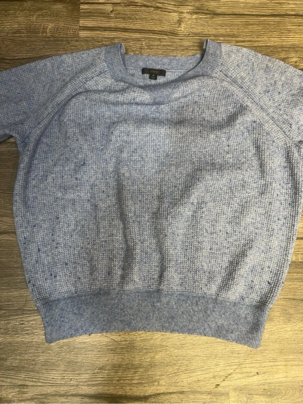 J.Crew Heather Blue Merino Wool Alpaca Blend Sweater Size M